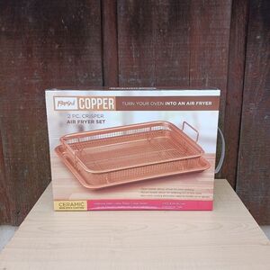 New Parini Cooper 2 Piece Crisper Air Fryer Set Cookware Non-stick